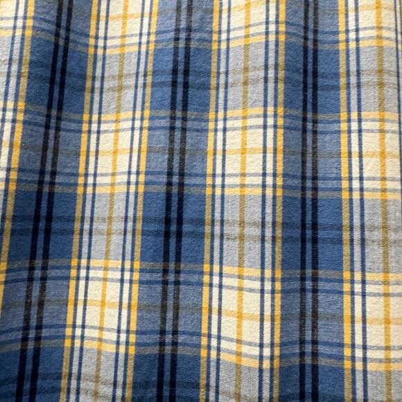 Fish Hippie Shirt Mens 2XL Blue Yellow Plaid Coastal Button Up PRIMLAND LOGO - Picture 9 of 11